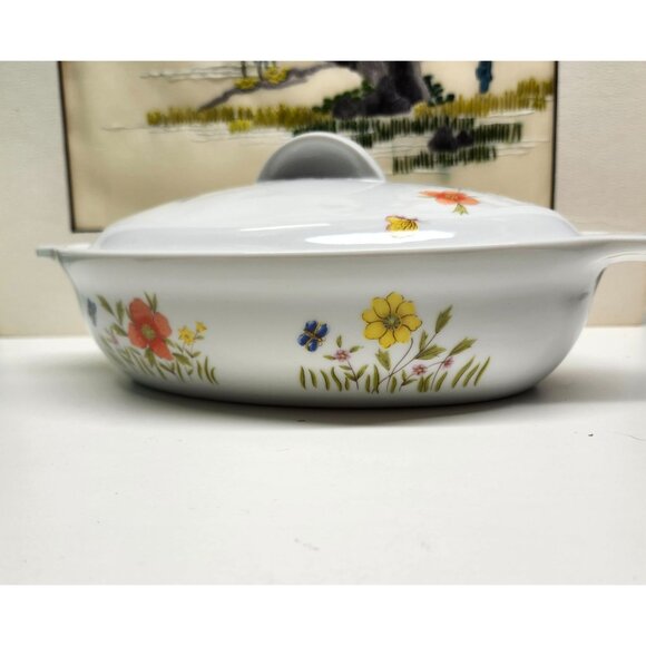 Country Flowers by Andrea Oval Lidded Casserole Wildflower Floral - Picture 2 of 11